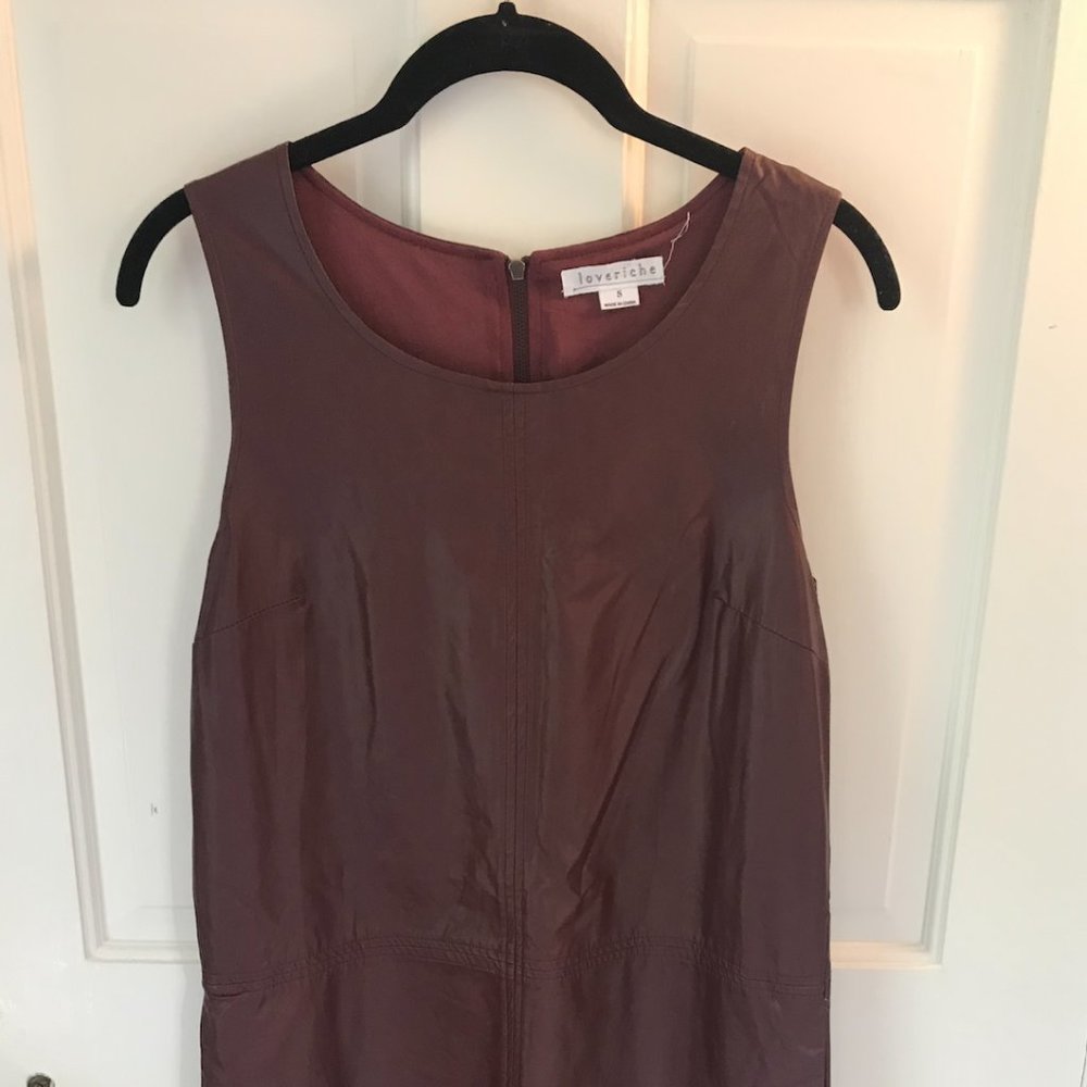 Faux Leather LoveRiche Sleeveless Mini Dress